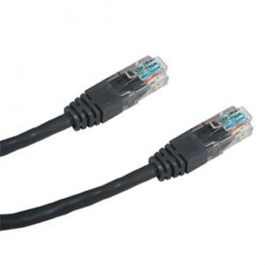 DATACOM Patch cord UTP CAT5E 1m černý