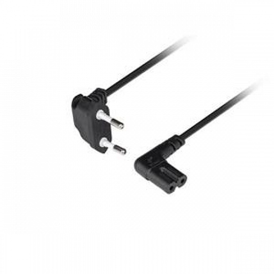 LANBERG CEE 7/16->IEC 320 C7 EURO (RADIO) NAPÁJECÍ KABEL 3M ÚHLOVÝ ENEC ČERNÝ