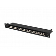 PATCH PANEL 24 PORTŮ 1U 19" CAT.7 FTP STÍNĚNÝ ČERNÝ LANBERG