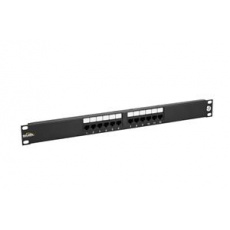 19" Patch panel Solarix 12 x RJ45 CAT5E UTP černý 19" Patch panel Solarix 12 x RJ45 CAT5E UTP černý