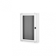 DIGITUS Skříň pro domácí automatizaci na zeď, povrchová montáž 600x400x100 mm, rámy skleněné dveře, šedá (RAL 7035) DIGITUS Skříň pro domácí automatizaci na zeď, povrchová montáž 600x400x100 mm, rámy skleněné dveře, šedá (RAL 7035)