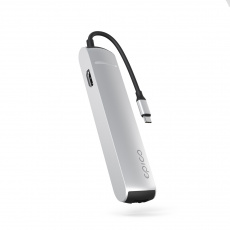 Epico 6v1 Slim Hub 8K s USB-C konektorem - stříbrná Epico 6v1 Slim Hub 8K s USB-C konektorem - stříbrná