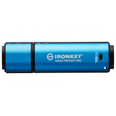 Kingston Ironkey Vault Privacy 50C/128GB/USB 3.2/USB-C/Modrá