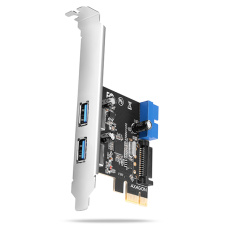 AXAGON PCEU-232VLS, PCIe řadič, 2+2x USB 3.2 Gen 1 port, 5 Gbps, SATA napájení, SP & LP AXAGON PCEU-232VLS, PCIe řadič, 2+2x USB 3.2 Gen 1 port, 5 Gbps, SATA napájení, SP & LP
