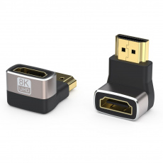 PremiumCord 8K Adaptér spojka HDMI A - HDMI A, F/M, zahnutá do pravého úhlu 90° PremiumCord 8K Adaptér spojka HDMI A - HDMI A, F/M, zahnutá do pravého úhlu 90°