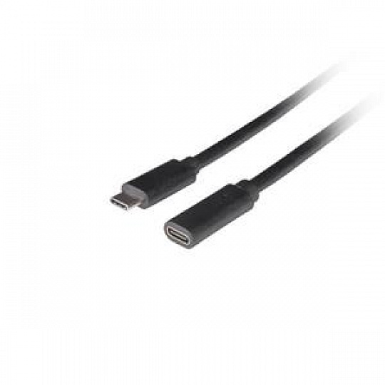 LANBERG PRODLUŽOVACÍ KABEL USB-C M/F 3.1 1,5 M ČERNÝ