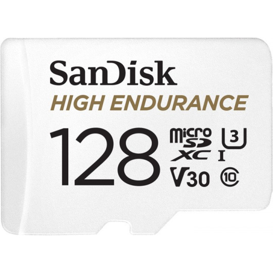 SanDisk High Endurance/micro SDXC/128GB/100MBps/UHS-I U3 / Class 10/+ Adaptér