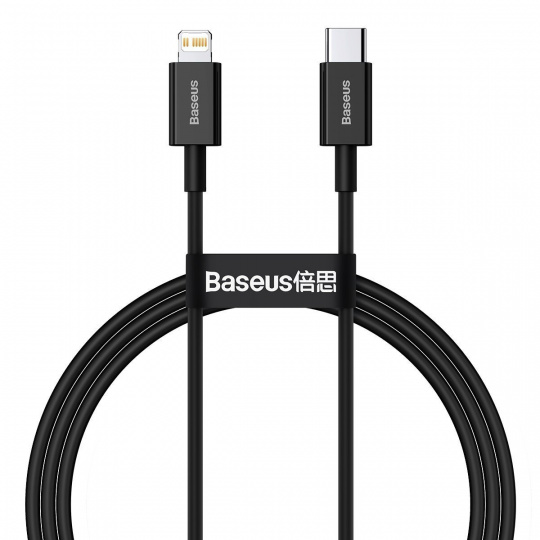 Baseus CATLYS-A01 Superior Fast Charging Datový Kabel USB-C to Lightning  20W 1m Black