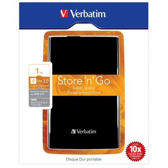 VERBATIM Store´n´ Go 2,5" 1TB USB 3.0 černý