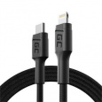 Green Cell Power Stream Kabel Lightning  - USB-C 1m MFi  s rychlým nabíjením pro Apple iPhone