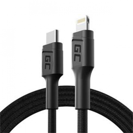 Green Cell Power Stream Kabel Lightning  - USB-C 1m MFi  s rychlým nabíjením pro Apple iPhone