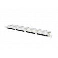 PATCH PANEL 24 PORTŮ 0,5U 19" CAT.6 UTP ŠEDÝ LANBERG