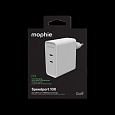 Power Adapter GaN USB-C Dual 100W White