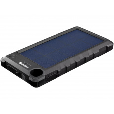 Sandberg Outdoor Solar Powerbank 10000 mAh, solární nabíječka, černá