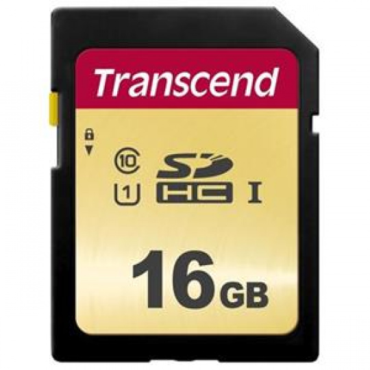 Transcend 16GB SDHC 500S (Class 10) UHS-I U1 (Ultimate) MLC paměťová karta