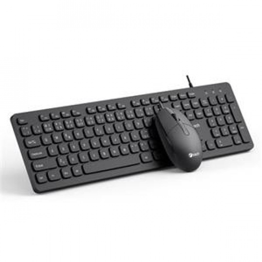 C-TECH KBM-105, drátový combo set klávesnice s myší, USB, CZ/SK