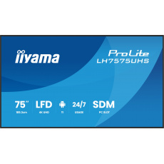75" iiyama LH7575UHS-B2AG:IPS, 4K UHD,Android,24/7 75" iiyama LH7575UHS-B2AG:IPS, 4K UHD,Android,24/7