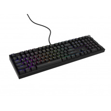Herní mechanická klávesnice Genesis THOR 404/RGB/Gateron Yellow Pro/Drátové USB-A/US layout/Černá Herní mechanická klávesnice Genesis THOR 404/RGB/Gateron Yellow Pro/Drátové USB-A/US layout/Černá