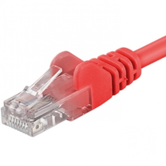 PremiumCord Patch kabel UTP RJ45-RJ45 level CAT6, 1,5m, červená