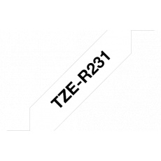TZE-R231, černý tisk na bílé, šířka 12 mm TZE-R231, černý tisk na bílé, šířka 12 mm