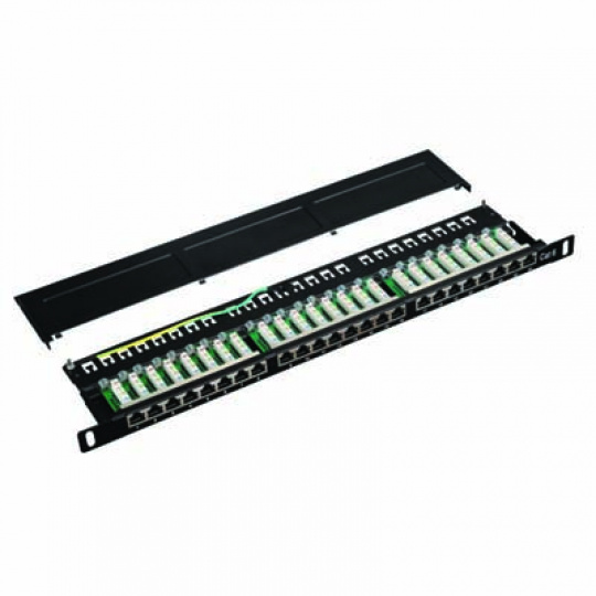 DATACOM Patch panel 19" STP 24 port CAT6 LSA 0,5U