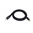 TB HDMI kabel 2v1 flat, černý, 3m