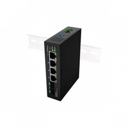 LANBERG SWITCH ILGE-4P-2S-90 LEHKÝ PRŮMYSLOVÝ POE 1XBT 3XAT 2XSFP DIN GIGABITOVÝ ETHERNET