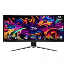MSI Gaming monitor MAG 341CQP QD-OLED, 34,18" QD-OLED zakřivený/3440x1440 (UWQHD)/175Hz/0,03ms/2xHDMI/DP/USB-C/3xUSB/Výškově nast. MSI Gaming monitor MAG 341CQP QD-OLED, 34,18" QD-OLED zakřivený/3440x1440 (UWQHD)/175Hz/0,03ms/2xHDMI/DP/USB-C/3xUSB/Výškově nast.