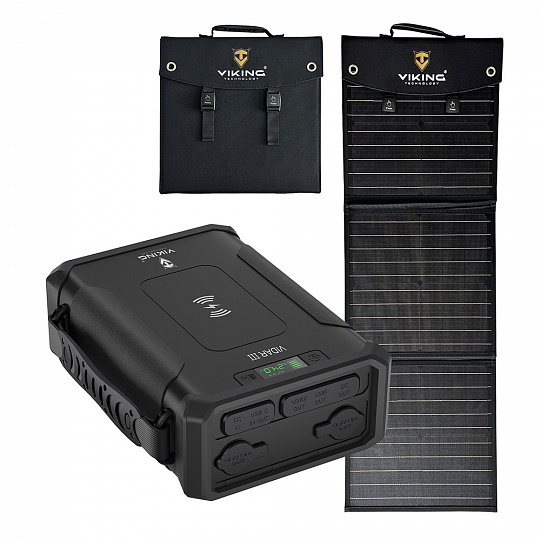 Set powerbanka Viking VIDAR III a solární panel Viking L60 PD