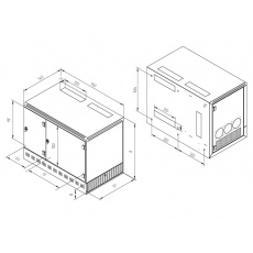19' rozv.nást.12U/900x540mm+2U,server vpravo,černý 19' rozv.nást.12U/900x540mm+2U,server vpravo,černý