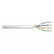 Digitus Instalační kabel CAT 5e U-UTP, 100 MHz Eca (PVC), AWG 24/1, papírová krabička 100 m, simplex, barva šedá