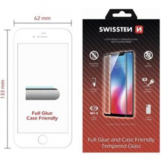 SWISSTEN OCHRANNÉ SKLO CASE FRIENDLY APPLE IPHONE 6/6S BÍLÉ