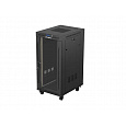 19" VOLNĚ STOJÍCÍ RACKOVÁ SKŘÍŇ 24U 600X800 ČERNÉ SKLENĚNÉ DVEŘE LCD LANBERG (FLAT PACK) V2