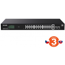 Tenda TEG2228P-24-410W Gigabit PoE+ Websmart L2 Cloud switch 370W, 24x 1Gb/s PoE+,2xRJ45,2xSFP, Rack Tenda TEG2228P-24-410W Gigabit PoE+ Websmart L2 Cloud switch 370W, 24x 1Gb/s PoE+,2xRJ45,2xSFP, Rack