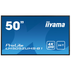 50" iiyama LH5052UHS-B1: VA, 4K UHD, 500cd/m2, 24/7, LAN, Android 8.0, černý 50" iiyama LH5052UHS-B1: VA, 4K UHD, 500cd/m2, 24/7, LAN, Android 8.0, černý