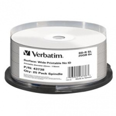 VERBATIM BD-R SL(25-Pack)Spindl/NoID/6x/25GB VERBATIM BD-R SL(25-Pack)Spindl/NoID/6x/25GB