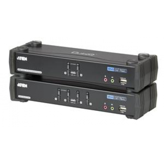 Aten 4-port DVI KVMP USB, usb hub,audio 7.1,kabely