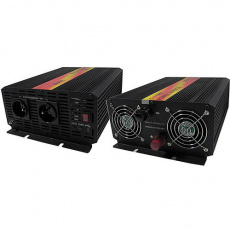 Měnič napětí Carspa CAR2KU-12 12V/230V+USB 2000W, modifikovaná sinus Měnič napětí Carspa CAR2KU-12 12V/230V+USB 2000W, modifikovaná sinus