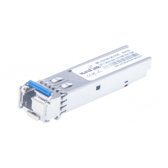 MaxLink 1.25G SFP optický HP modul, WDM(BiDi), SM, Tx 1310/Rx1550nm, 20km, 1x LC konektor, DDM, H3C MaxLink 1.25G SFP optický HP modul, WDM(BiDi), SM, Tx 1310/Rx1550nm, 20km, 1x LC konektor, DDM, H3C
