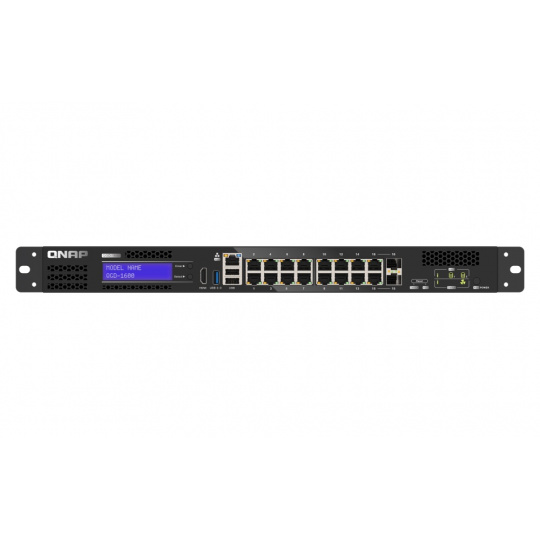 QNAP řízený switch QGD-1600-8G (16x GbE, 4core CPU, 8GB RAM, 2x 2,5" SATA, 2x PCIe, 1x HDMI, 3x USB)