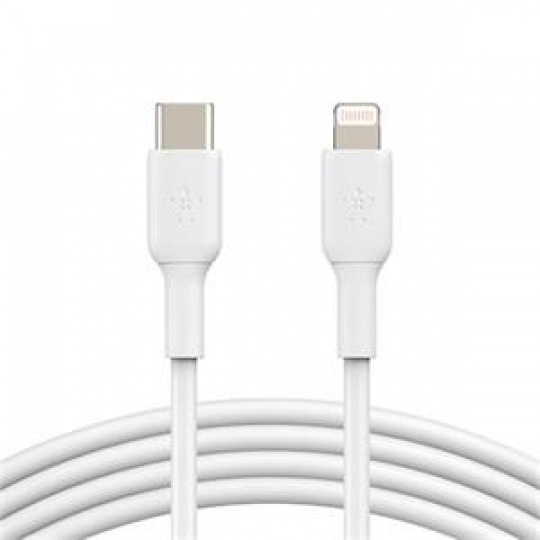 Belkin BOOST CHARGE™ Lightning/USB-C kabel, 1m, bílý
