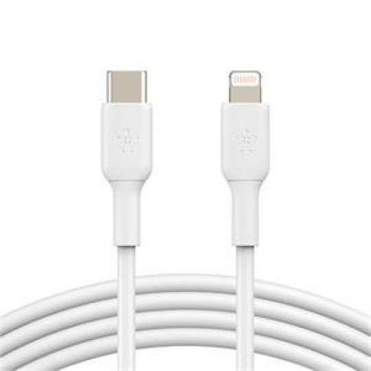 Belkin USB-C kabel s lightning konektorem, 1m, bílý