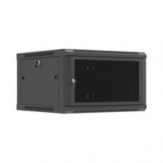 LANBERGNÁSTĚNNÁ INSTALAČNÍ SKŘÍŇ 19" 6U 600X600 ČERNÉ PERFOROVANÉ DVEŘE (PLOCHÉ BALENÍ)