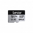 Lexar 64GB H-P Silver Plus microSDHC s adp C10 A2