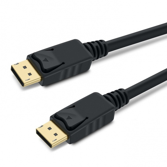 PremiumCord DisplayPort 1.3/1.4 přípojný kabel M/M, zlacené konektory, 1,5m