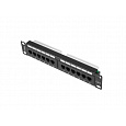PATCH PANEL 12PORT 1U 10" CAT.6 UTP ČERNÝ LANBERG