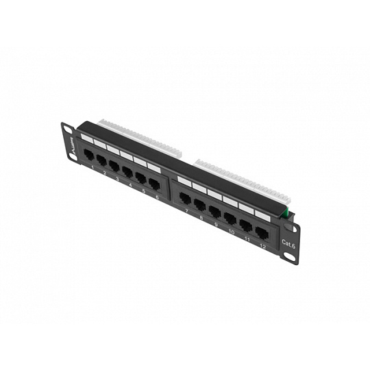 PATCH PANEL 12PORT 1U 10" CAT.6 UTP ČERNÝ LANBERG PATCH PANEL 12PORT 1U 10" CAT.6 UTP ČERNÝ LANBERG
