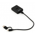Gembird Desktopová dokovací stanice pro M.2 SATA a NVME SSD disky s USB Type-C, černá