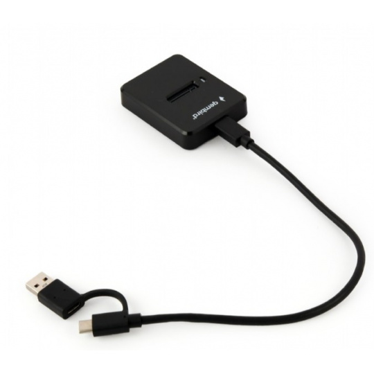 Gembird Desktopová dokovací stanice pro M.2 SATA a NVME SSD disky s USB Type-C, černá