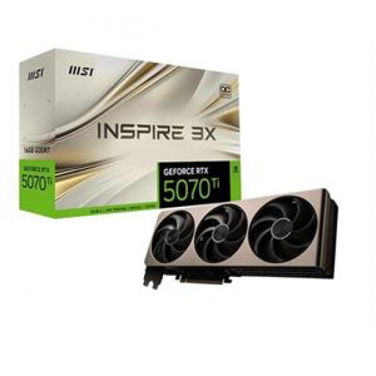 MSI GeForce RTX 5070 Ti 16G INSPIRE 3X OC/16GB/GDDR7 MSI GeForce RTX 5070 Ti 16G INSPIRE 3X OC/16GB/GDDR7
